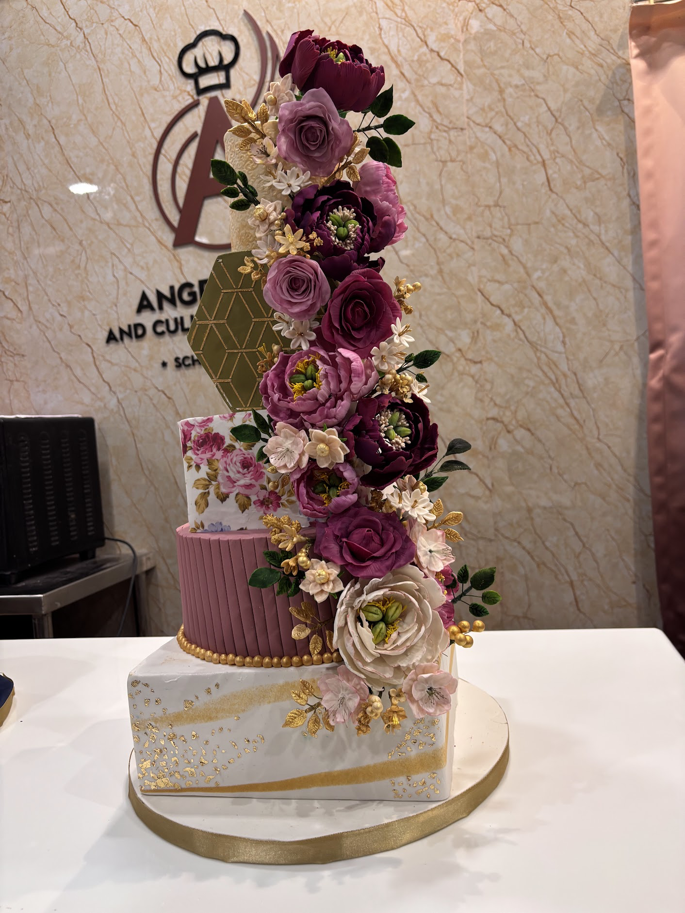 Contemporary wedding cake design